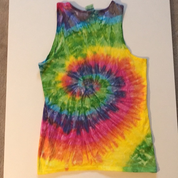 Tie-Dye muscle shirt with Heart-100% Cotton-S - Picture 4 of 7